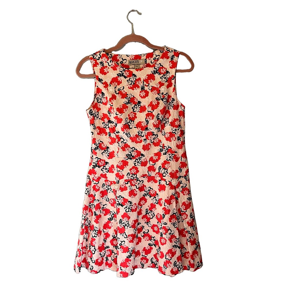 Alice's Pig Orange Flower Daisy Dress Size 4